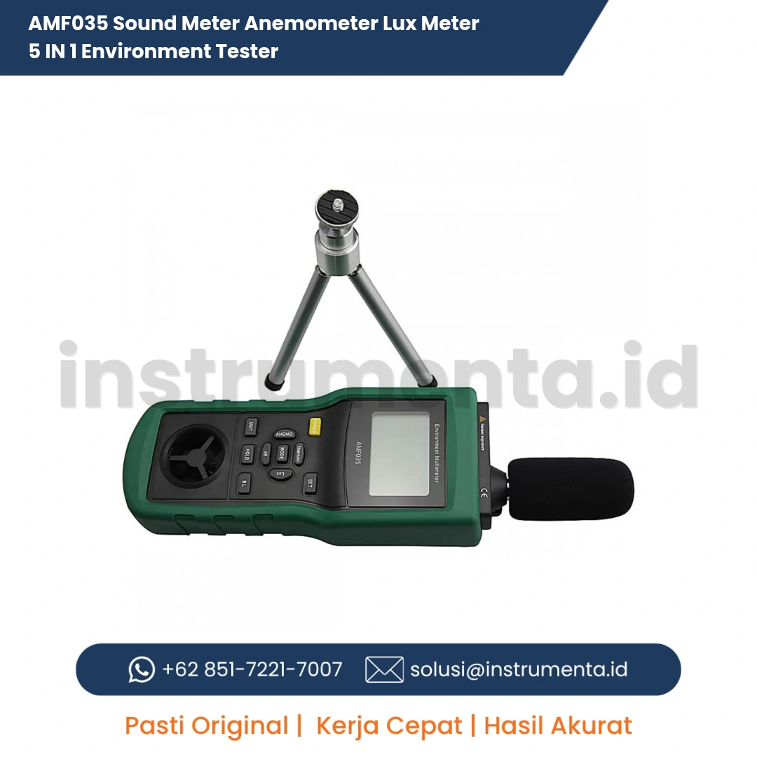 Official Supplier AMF035 Sound Meter Anemometer Lux Meter 5 IN 1 Environment Tester Alat Ukur Multi-Lingkungan Digital